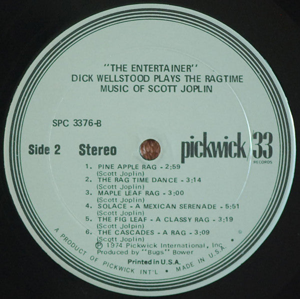 Dick Wellstood : Plays Ragtime Music Of The Sting (LP, Album)