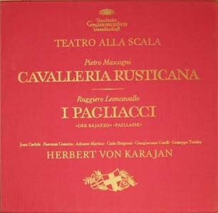 Pietro Mascagni, Ruggiero Leoncavallo, Herbert von Karajan, Teatro Alla Scala, Joan Carlyle, Fiorenza Cossotto, Carlo Bergonzi, Giangiacomo Guelfi, Giuseppe Taddei : Cavalleria Rusticana / I Pagliacci (3xLP + Box, RE)