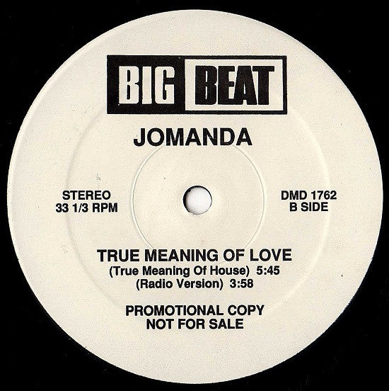 Jomanda : True Meaning Of Love (12", Promo)