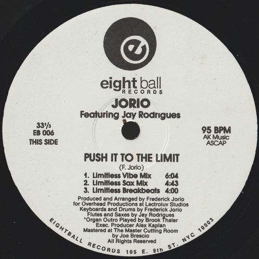 Fred Jorio Featuring Jay Rodriguez : Push It To The Limit (12")