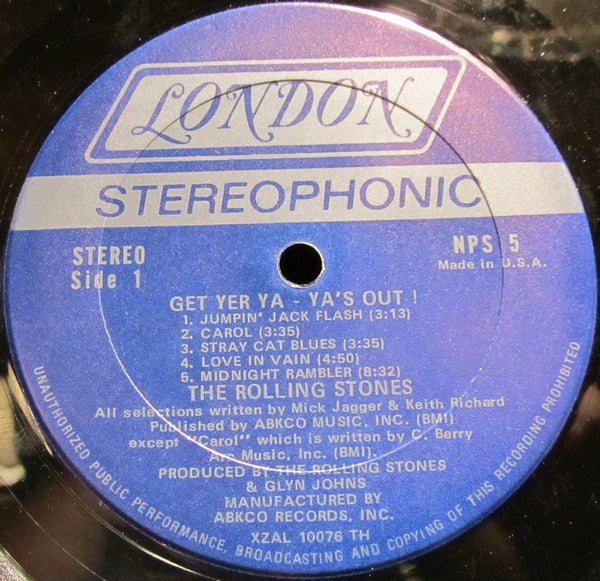 The Rolling Stones : Get Yer Ya-Ya's Out! - The Rolling Stones In Concert (LP, Album, Ter)