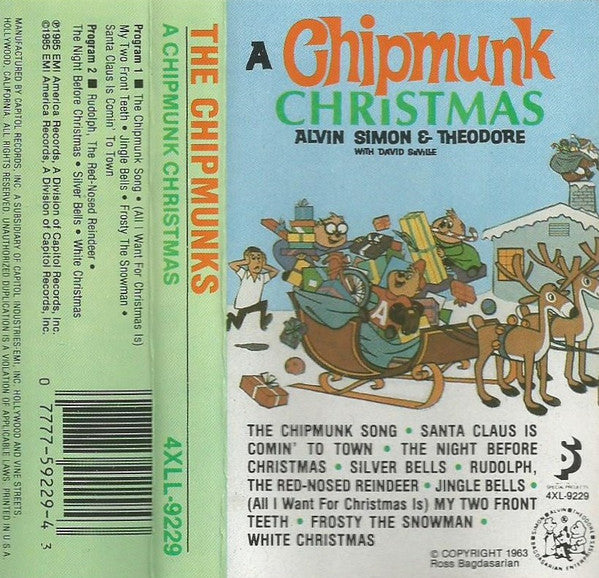 The Chipmunks : A Chipmunk Christmas (Cass, Album, RE, Bar)