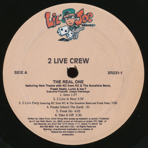 The 2 Live Crew : The Real One (2xLP, Album)