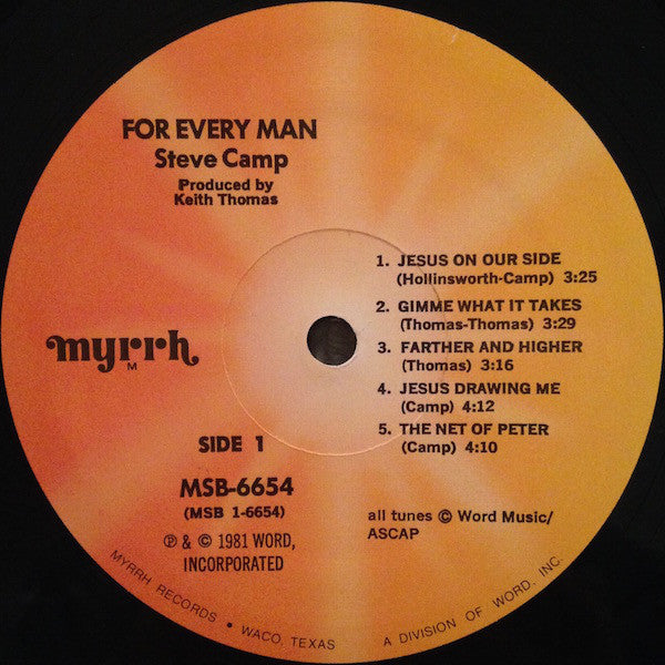 Steve Camp : For Every Man (LP, Album)