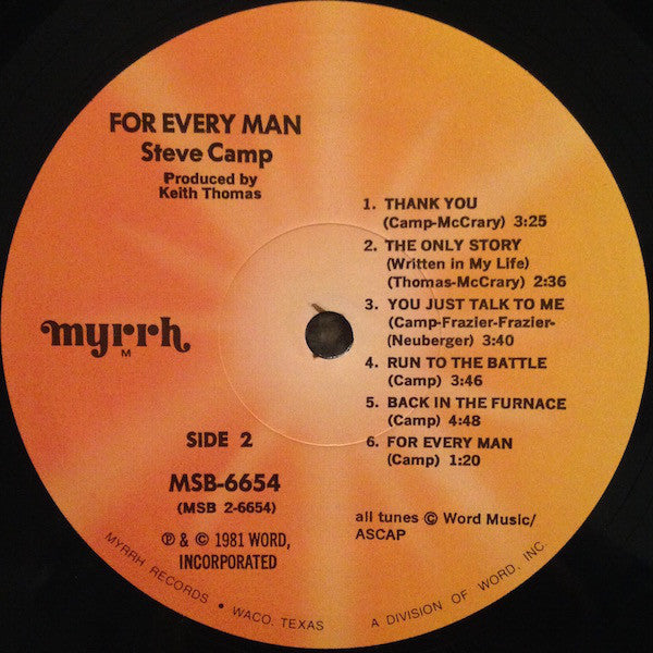 Steve Camp : For Every Man (LP, Album)