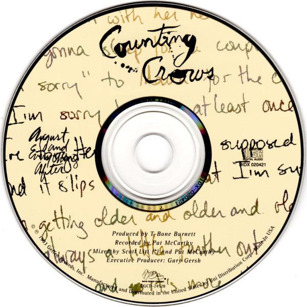 Counting Crows : August And Everything After (CD, Album)