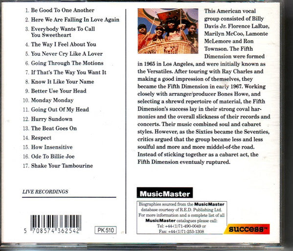 The Fifth Dimension : Respect - Live (CD, Album)