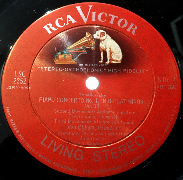 Pyotr Ilyich Tchaikovsky - Van Cliburn, Kiril Kondrashin : Concerto No. 1 (LP, Album, Ind)