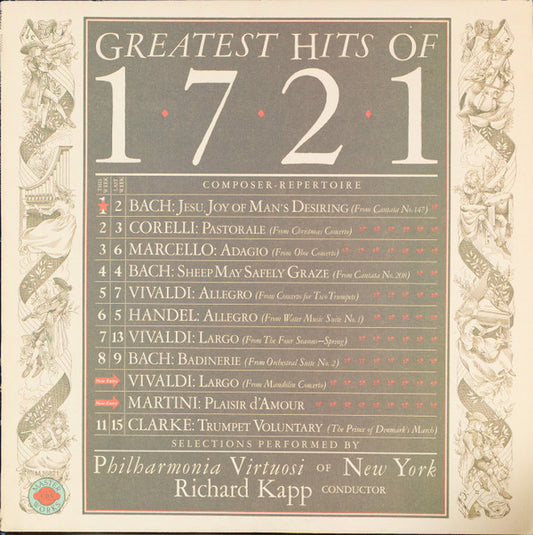 Philharmonia Virtuosi, Richard Kapp : Greatest Hits Of 1721 (LP, Album)