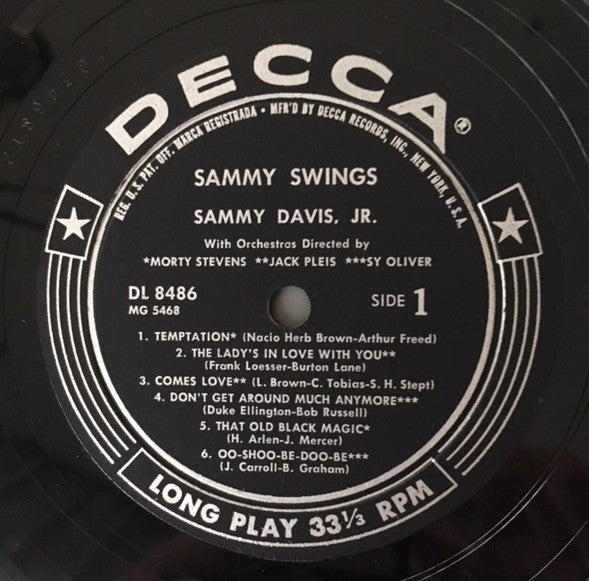 Sammy Davis Jr. : Sammy Swings (LP, Mono)