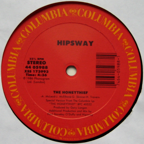 Hipsway : The Honeythief (12", Single, Car)