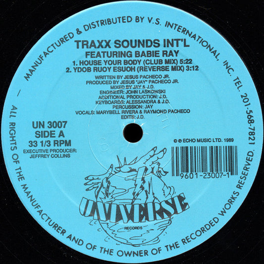 Traxx Sounds Int'l Featuring Babie Ray : House Your Body (12")