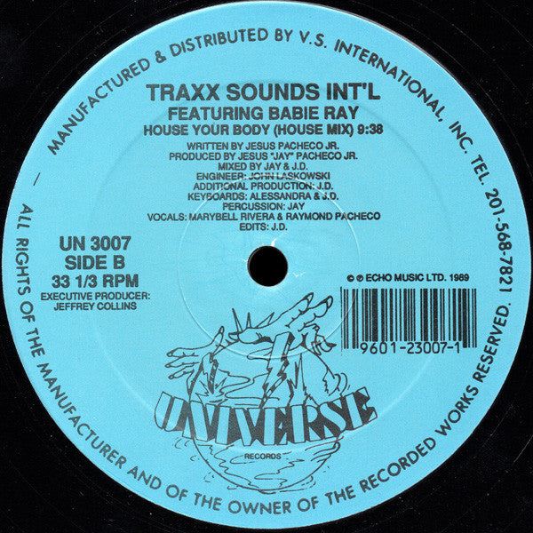 Traxx Sounds Int'l Featuring Babie Ray : House Your Body (12")