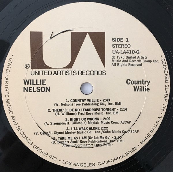 Willie Nelson : Country Willie (LP, Comp, Mono)