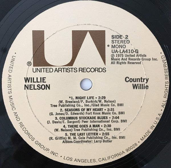 Willie Nelson : Country Willie (LP, Comp, Mono)