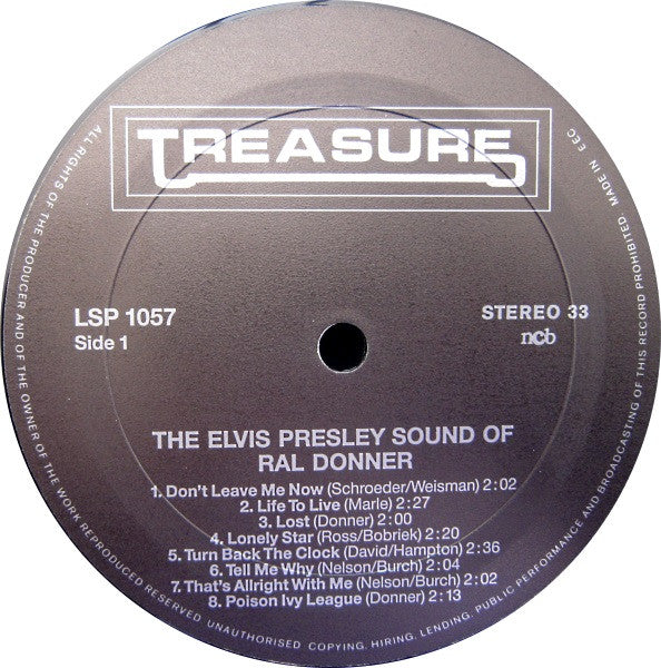 Ral Donner : The Elvis Presley Sound Of (LP, Comp)