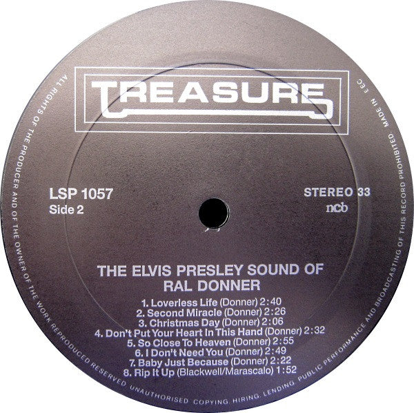 Ral Donner : The Elvis Presley Sound Of (LP, Comp)