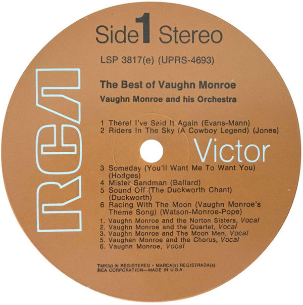 Vaughn Monroe And His Orchestra : The Best Of Vaughn Monroe (LP, Comp, RE)