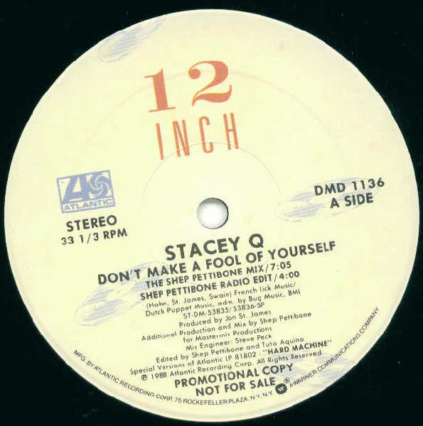 Stacey Q : Don't Make A Fool Of Yourself (12", Promo)