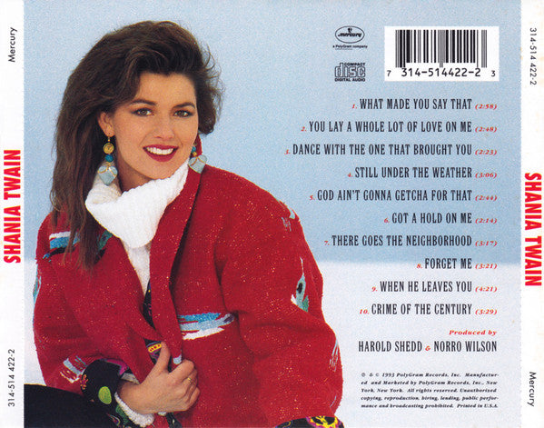 Shania Twain : Shania Twain (CD, Album, RE)