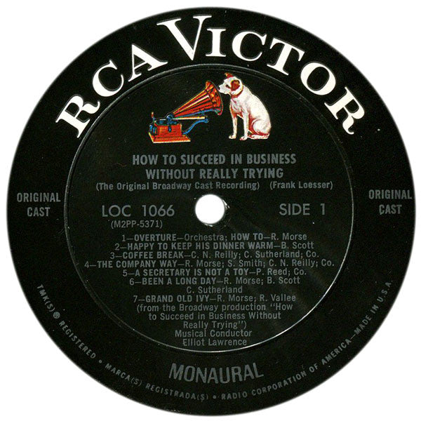 Various : How To Succeed In Business Without Really Trying (The Original Broadway Cast Recording) (LP, Album)