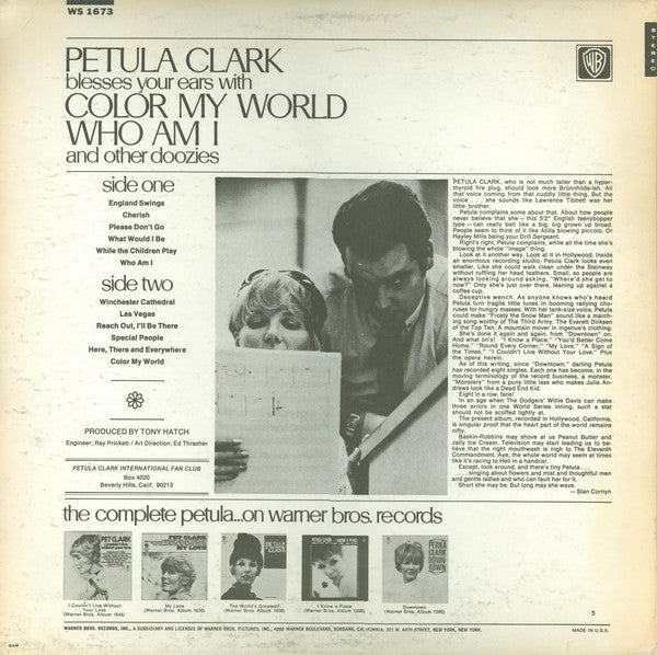 Petula Clark : Color My World / Who Am I (LP, Album)