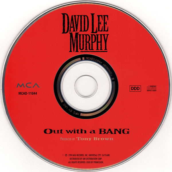 David Lee Murphy : Out With A Bang (CD, Album, UNI)