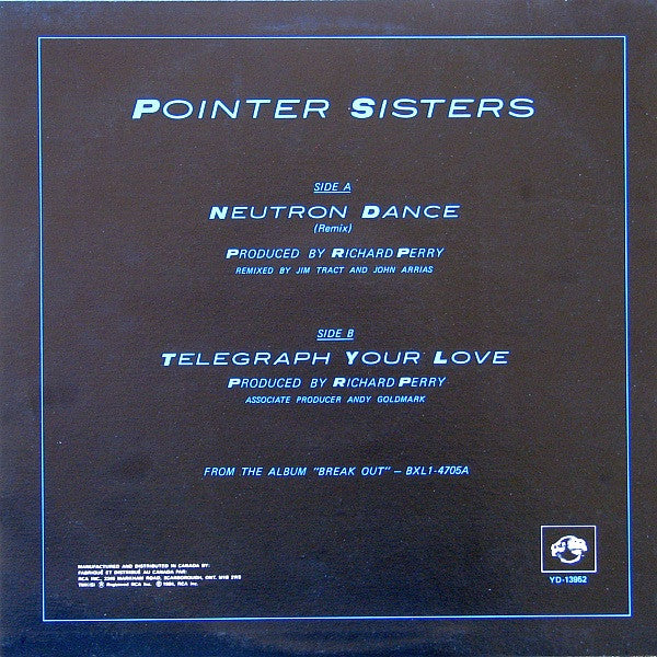 Pointer Sisters : Neutron Dance (12", Single)