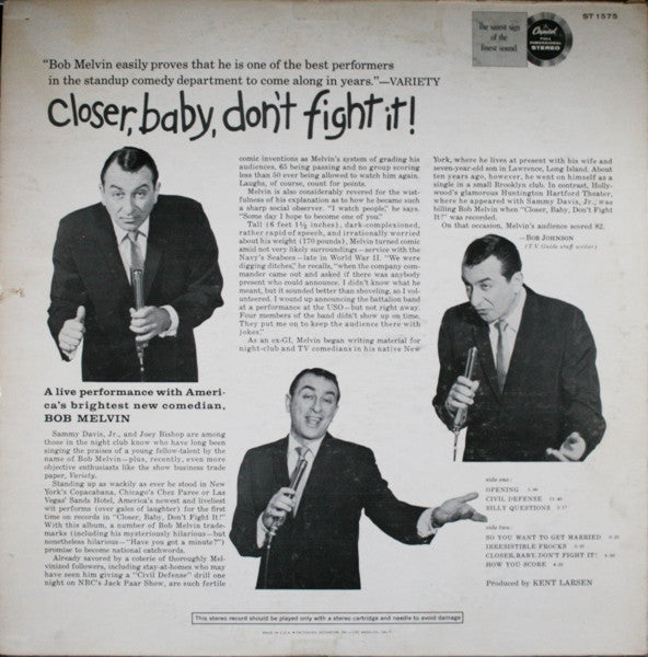 Bob Melvin : Closer, Baby, Don't Fight It! (LP, Album)