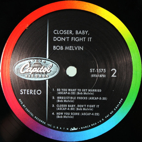 Bob Melvin : Closer, Baby, Don't Fight It! (LP, Album)