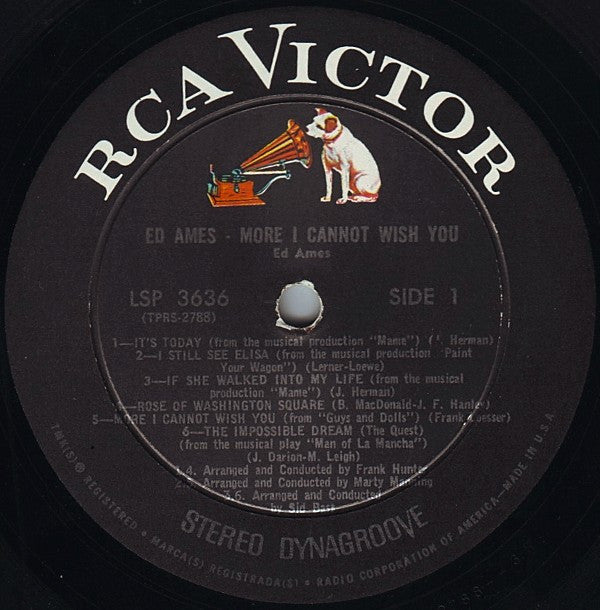 Ed Ames : More I Cannot Wish You (LP, Album)