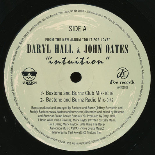 Daryl Hall & John Oates : Intuition (12")