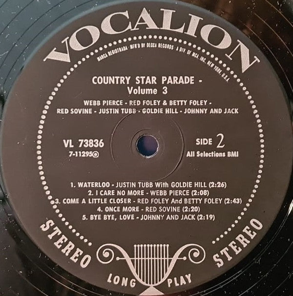 Various : Country Star Parade Vol. 3 (LP, Comp)