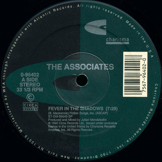The Associates : Fever In The Shadows (12")