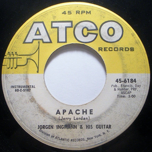 Jørgen Ingmann : Apache (7", Single, MGM)