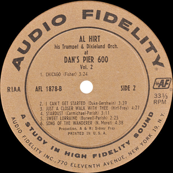 Al Hirt : Swingin' Dixie! (At Dan's Pier 600 In New Orleans) Vol. 2 (LP, Album, Mono)