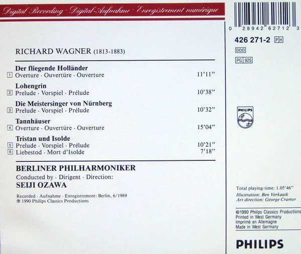 Richard Wagner - Seiji Ozawa, Berliner Philharmoniker : Overtures & Preludes (CD)