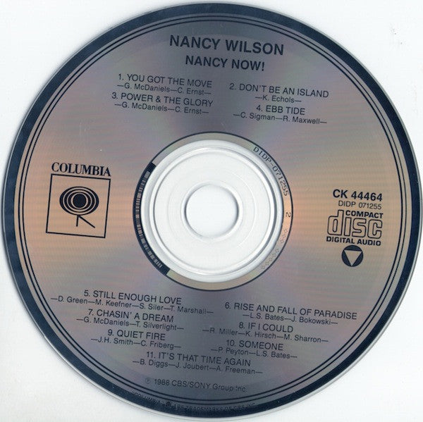 Nancy Wilson : Nancy Now! (CD, Album)