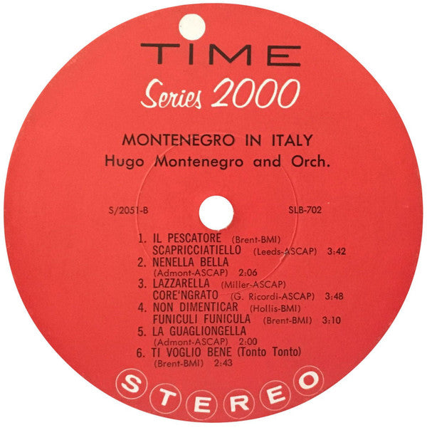 Hugo Montenegro : Montenegro In Italy (LP)