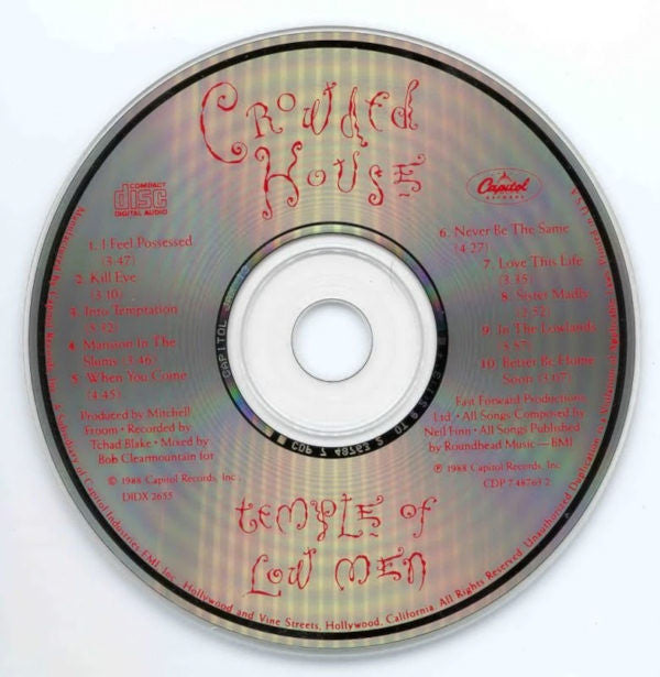 Crowded House : Temple Of Low Men (CD, Album)