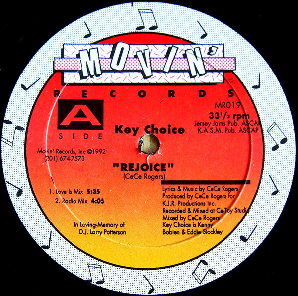 Key Choice : Rejoice (12")