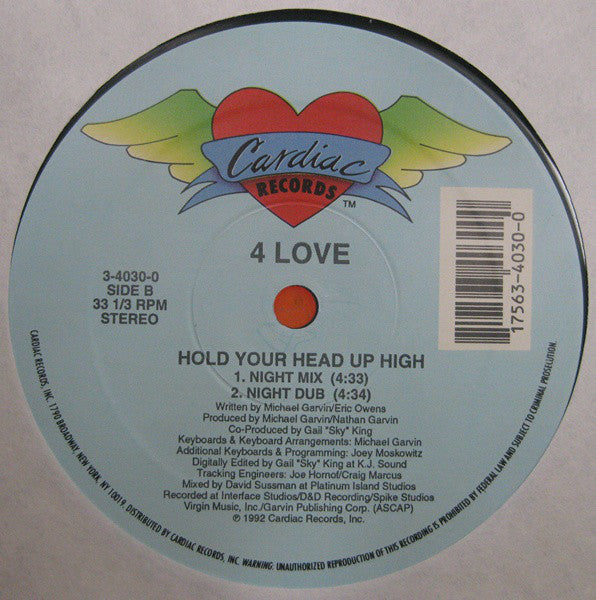 4 Love : Hold Your Head Up High (12")