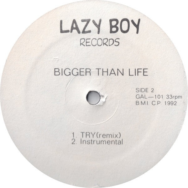 Bigger Than Life : Try (12")