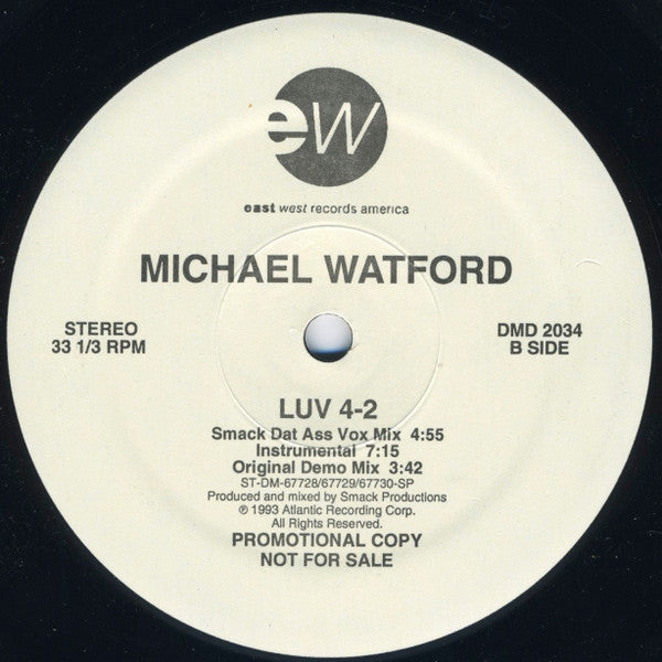 Michael Watford : Luv 4-2 (12", Promo)