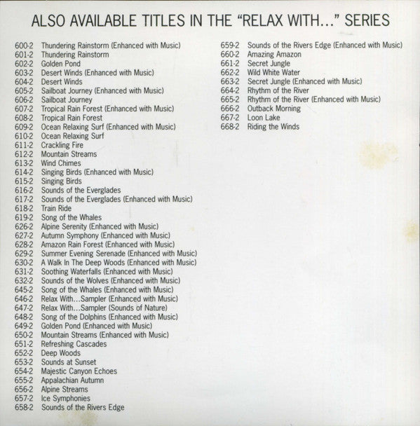 Unknown Artist : Relax With...Sampler (Enhanced With Music) (CD, Smplr)