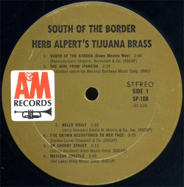 Herb Alpert & The Tijuana Brass : South Of The Border (LP, Album, Mon)