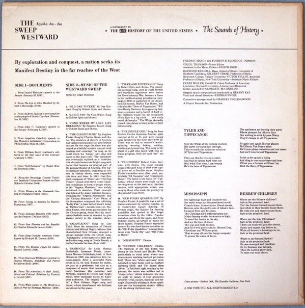 Various : The Sounds Of History Record 4: 1829-1849 / The Sweep Westward (LP, Mono)