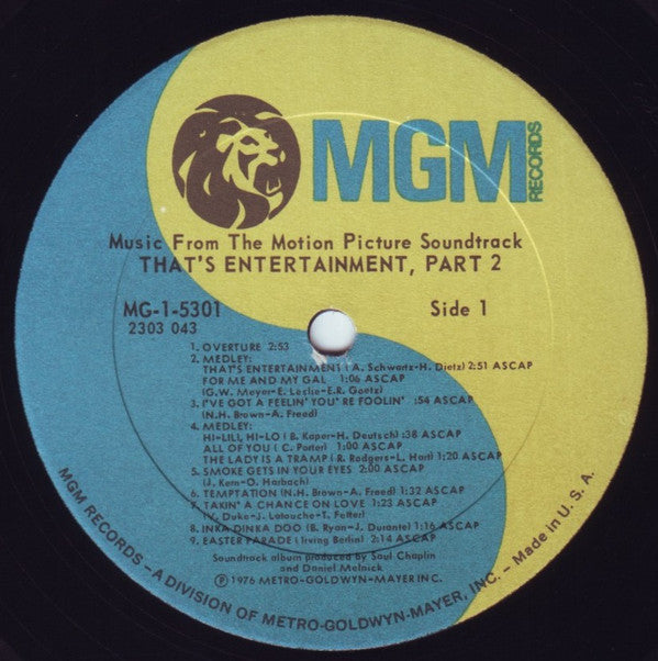 Various : Music From The Motion Picture Soundtrack - That's Entertainment, Part 2 (LP, Comp, PRC)