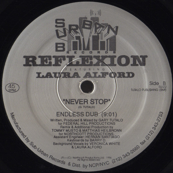 Reflexion (2) Featuring Laura Alford : Never Stop (12")