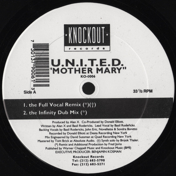U.N.I.T.E.D. : Mother Mary (12")